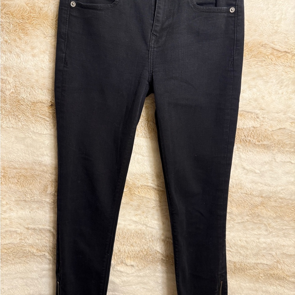 Express Black Skinny Jeans with Tapered Legs